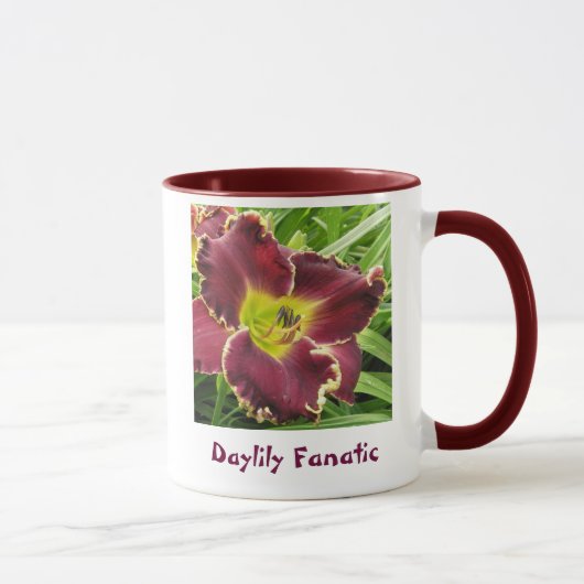 Taglilie-Fanatiker mit lila Blume Tasse (Rechts)