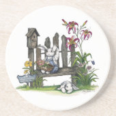 Taglilie-/Häschen-Untersetzer Untersetzer (Vorne)