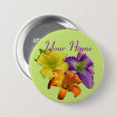 Taglilie-Knopf Button (Vorne & Hinten)