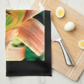 Taglilie Makro Geschirrtuch (Viertel Falte)