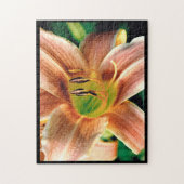 Taglilie Makro Puzzle (Vertikal)