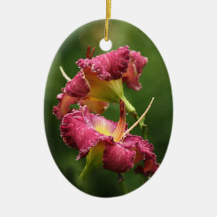 Taglilie-Verzierung Keramik Ornament