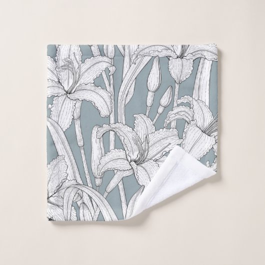 Taglilien Badhandtuch Set (Waschlappen)