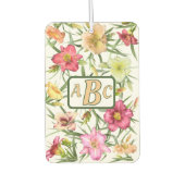 Taglilien Botanisches Blumenmuster Personalisiert Autolufterfrischer (Vorderseite)