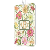 Taglilien Botanisches Blumenmuster Personalisiert Autolufterfrischer (Links)