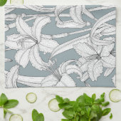 Taglilien Geschirrtuch (Gefaltet)