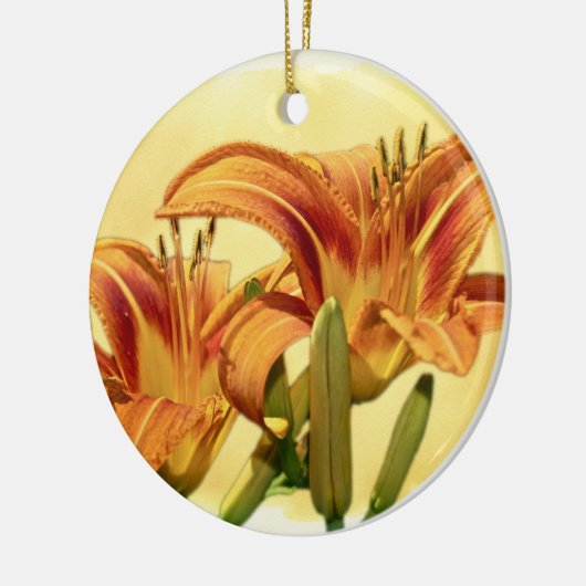 Taglilien - Hemerocallis Keramik Ornament (Links)