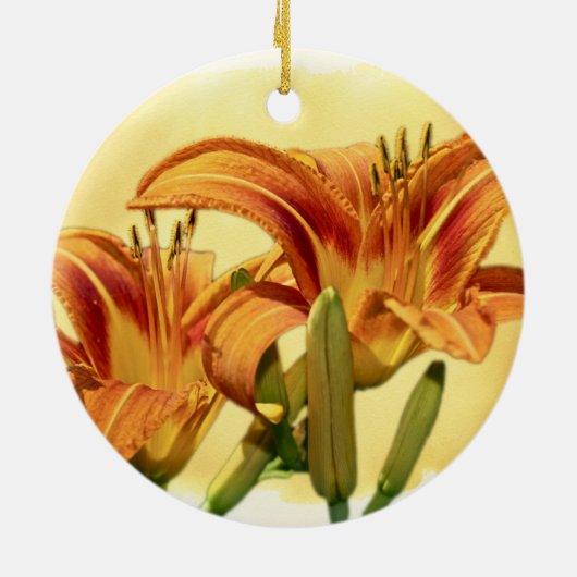 Taglilien - Hemerocallis Keramik Ornament (Hinten)