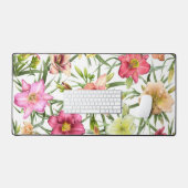 Taglilien im modernen botanischen Kunstdesign Schreibtischunterlage (Tastatur & Maus)