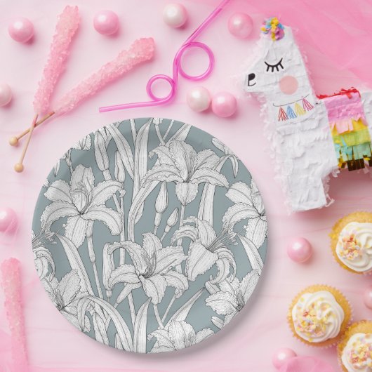 Taglilien Papier Teller (Party)