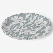 Taglilien Papier Teller (Schrägansicht)