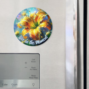 Taglilien-Taglilien-Blume Gelb Teal Personalisiert Magnet