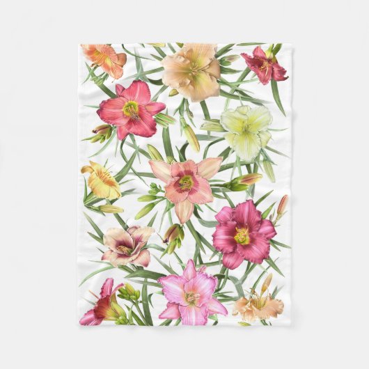 Taglilien überall fleecedecke (Vorderseite)