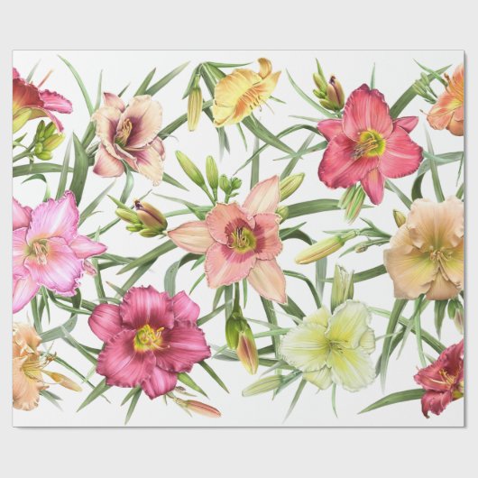 Taglilien überall geschenkpapier (Flach)