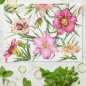 Taglilien überall küchentuch (Gefaltet)