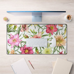 Taglilien überall Modernes botanisches Kunstdesign Schreibtischunterlage