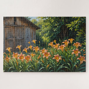Taglilien und Shed Puzzle