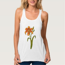 Taglilien-Zeichnungs-T-Shirt