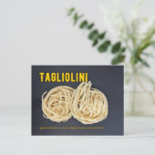 Tagliolini Italienisches Restaurant Rezept zutat Postkarte (Stehend Vorderseite)