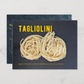 Tagliolini Italienisches Restaurant Rezept zutat Postkarte (Vorne/Hinten)