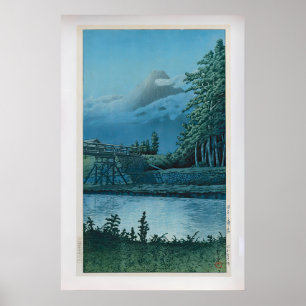 Tagonoura-Brücke von Kawase Hasui Vintage Japanis Poster