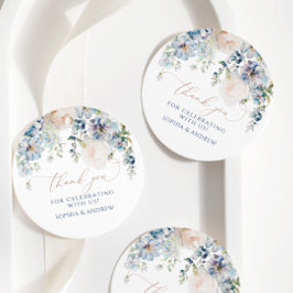 Tags der Gastgeschenk Hochzeit Blue Hydrangea & Pi Geschenkanhänger