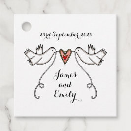 Tags der Gastgeschenk Hochzeit der personalisierte Geschenkanhänger