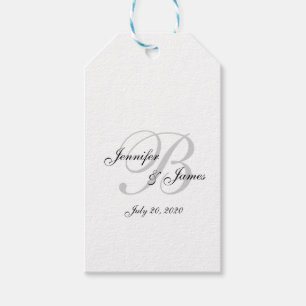 Tags der Gastgeschenk Hochzeit Monogramm B Packu Geschenkanhänger