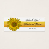 Tags der Gastgeschenk Hochzeit Sonnenblumenstreife (Vorderseite)