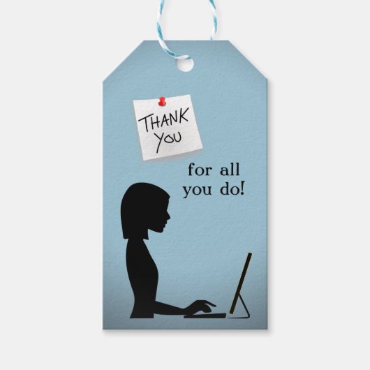 Tags der Geschenke des Verwaltungspersonals Geschenkanhänger (Vorderseite)