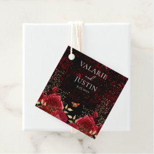 Tags der gotischen Gastgeschenk Hochzeit Rot und S Geschenkanhänger