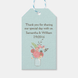 Tags der hübschen Korallen- und Bläserblütenflora- Geschenkanhänger