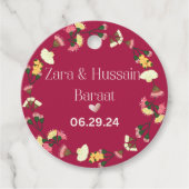 Tags der runden Gastgeschenk Hochzeit Geschenkanhänger (Vorderseite)