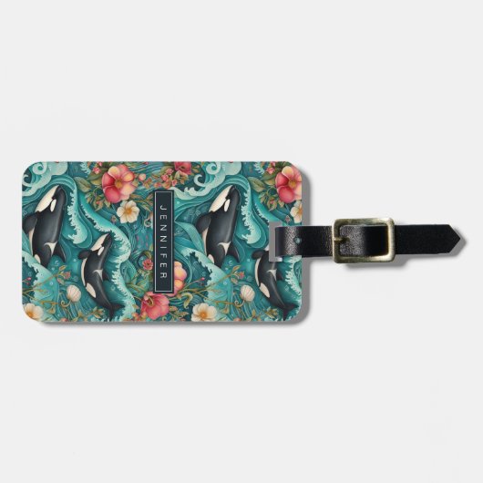 Tags der Seewale Gepäckanhänger (Vorderseite horizontal)