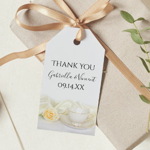 Tags der Teebestellung und der Gastgeschenk Hochze Geschenkanhänger