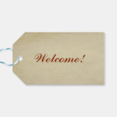 Tags der Vintagen Gastgeschenk Hochzeit Geschenkanhänger (Rückseite Horizontal)