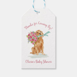 Tags des Golden Retriever Baby Shower Gastgeschenk Geschenkanhänger