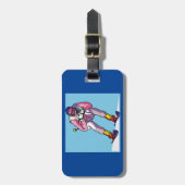 Tags des Skifahrens Gepäckanhänger (Vorderseite vertikal)