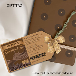 Tags für Chocolate-Leckereien Geschenkanhänger
