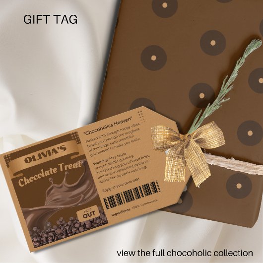 Tags für Chocolate-Leckereien Geschenkanhänger