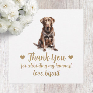 Tags für die Gastgeschenk Hochzeit von Hunden mit Geschenkanhänger