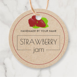 Tags für die Kennzeichnung von Strawberry-Marmelad Geschenkanhänger