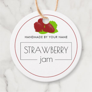 Tags für die Kennzeichnung von Strawberry-Marmelad Geschenkanhänger