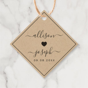 Tags für Hochzeiten oder Duschgeschenke für modern Geschenkanhänger
