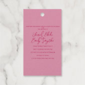 Tags für Hochzeitspaare Geschenkanhänger (Rückseite)