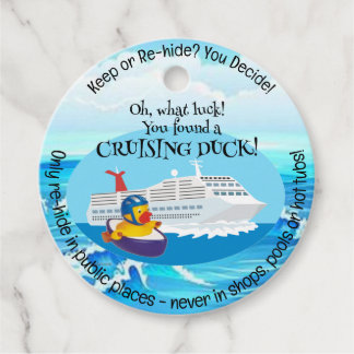 Tags für Kreuzfahrten mit Enten Geschenkanhänger