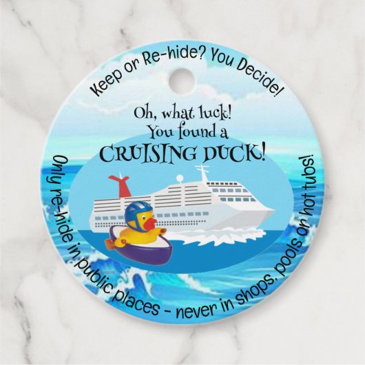 Tags für Kreuzfahrten mit Enten Geschenkanhänger (Vorderseite)
