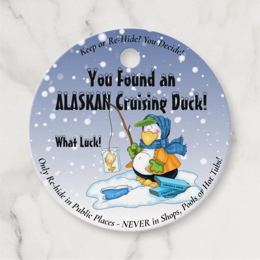 Tags für Kreuzfahrten mit Enten Geschenkanhänger (Vorderseite)