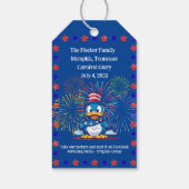 Tags für Kreuzfahrten mit Enten Geschenkanhänger (Rückseite)