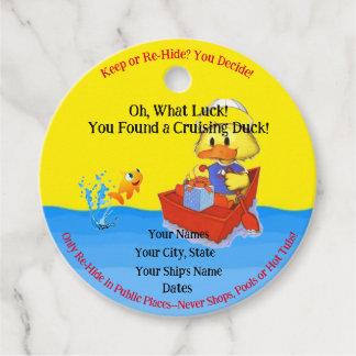 Tags für Kreuzfahrten mit Enten Geschenkanhänger